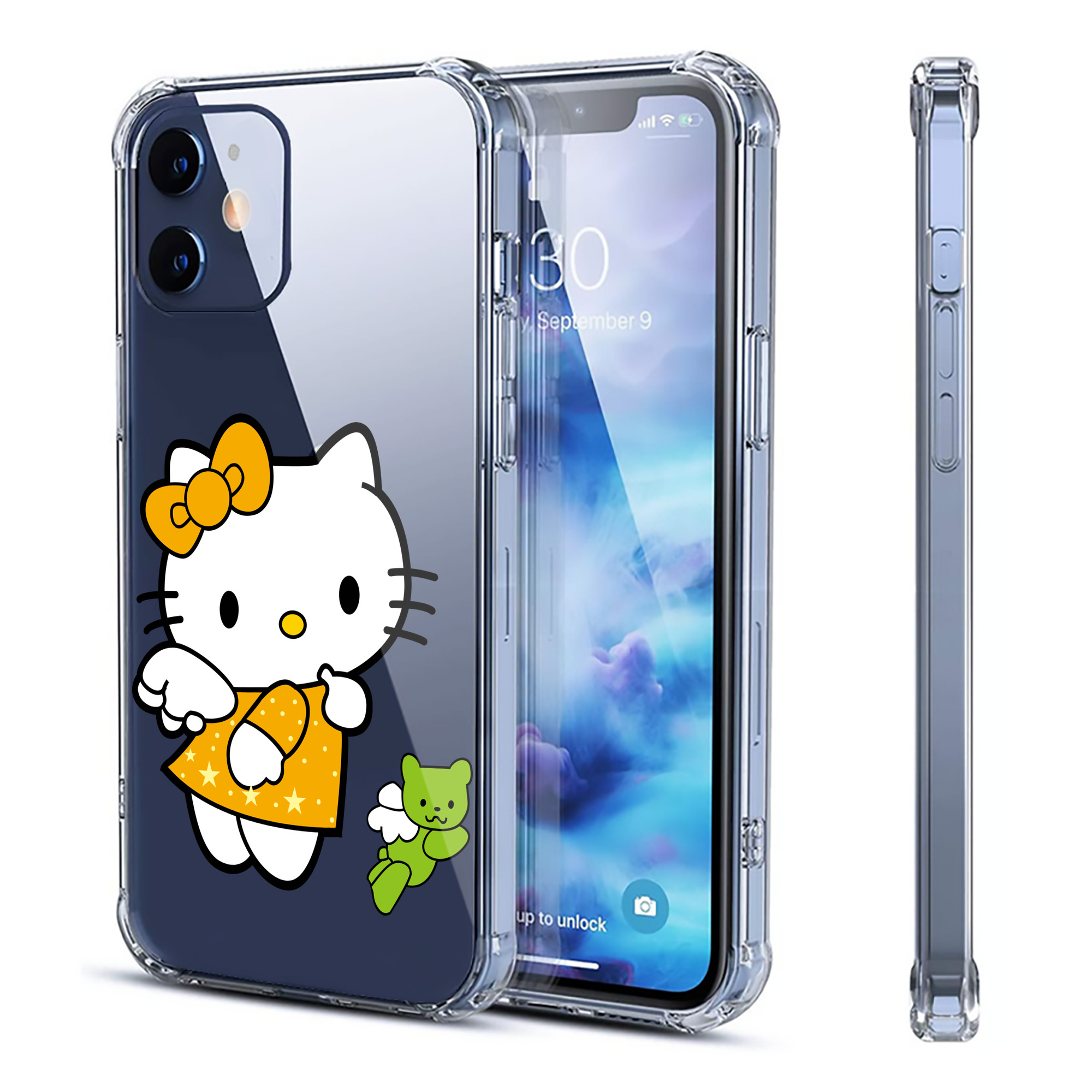 （画像用） Hello Kitty ハローキティ 【iPhone 12シリーズ対応】透明スマホケース（クリアソフトケース）